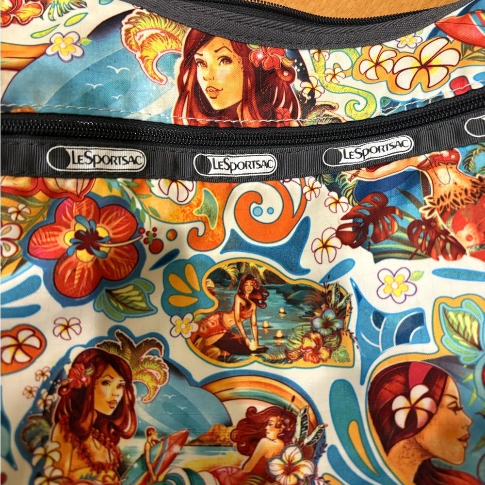 LeSportsac rare Hawaiian print nylon shoulder bag - Picture 4 of 7